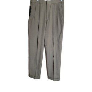 Perry Ellis Portfolio Men's Modern-Fit Performance Stretch Oatmeal Size 32X32